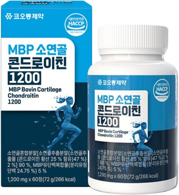 코오롱제약 MBP 소연골 콘드로이친 1200, 6개, 60정
