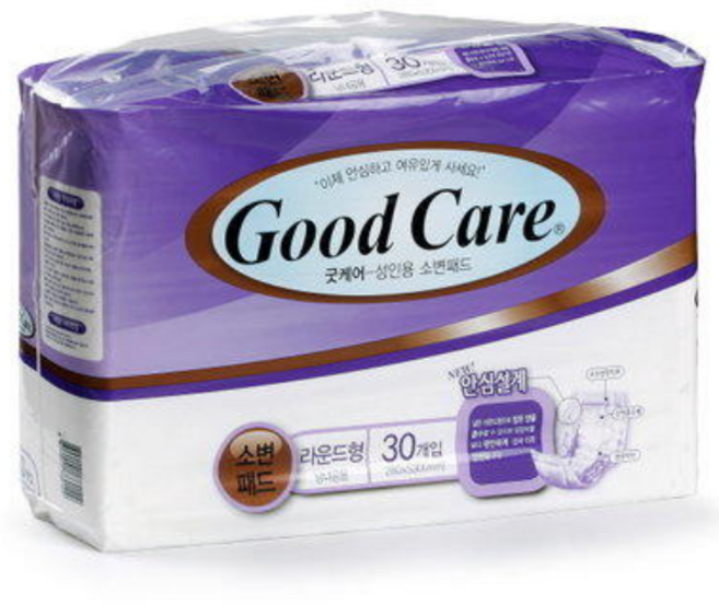 굿케어 성인용 소변패드 남녀공용 고급형, 30매입, 4개