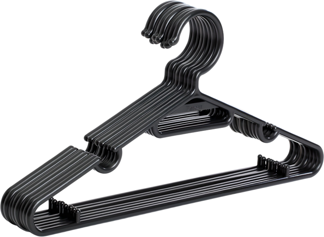 디스토어 솔리드 옷걸이, 블랙, 50개