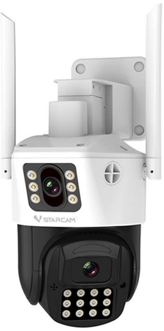 Vstarcam 듀얼렌즈 2개공간 모니터링 사람 추적 실외용 가정용 홈 CCTV 방진 방수 야간컬러, V400D, 1개