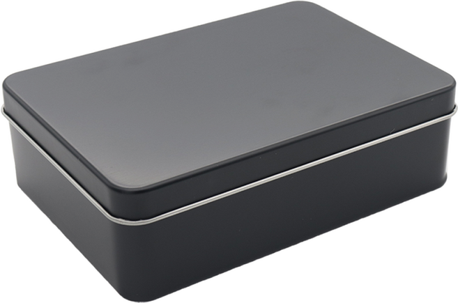 S112 은색/흰색/검정색 틴케이스 대형 틴케이스 미니 틴케이스 원형 틴케이스 철필통 원통 정리함 케이스 틴케이스 쿠키 철제 케이스, 검정, 1개