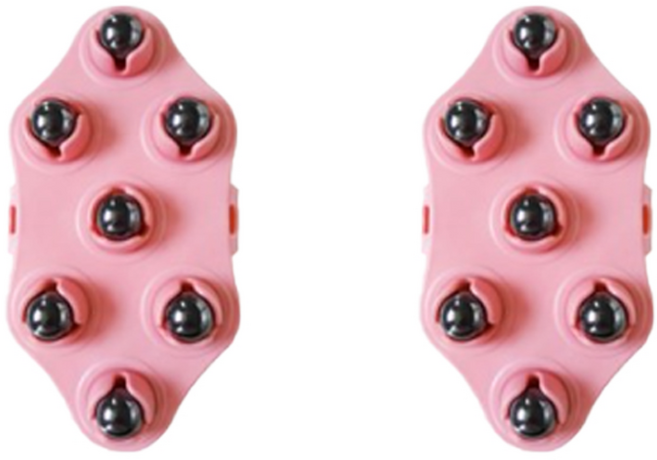 1+1 헬스와미 승모근 림프 마사지볼 롤러 목 어깨 마사지기 지압 안마 자석 롤링 마사지기, 자석형 1+1, 1개