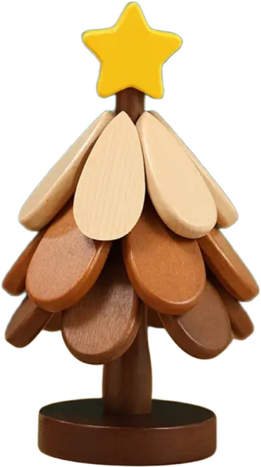 세컴 원목 크리스마스 트리 코스터 내열 냄비 컵 받침, 1세트, 별