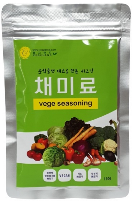 순식물성 무방부제 친환경 채식 조미료 비건 채미료 110g 샤브샤브육수 국물요리 분말조미료, 1개