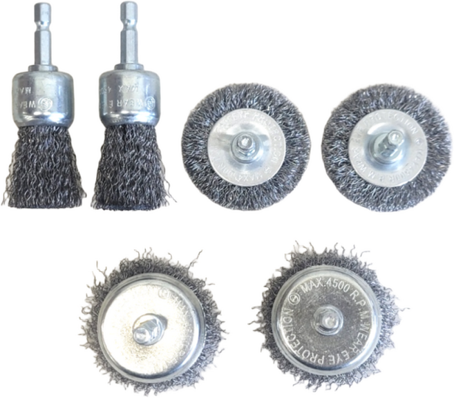 YOUTH TOOL 드릴용 철 황동 원형 강철 녹제거 불판 와이어 브러쉬, 1개