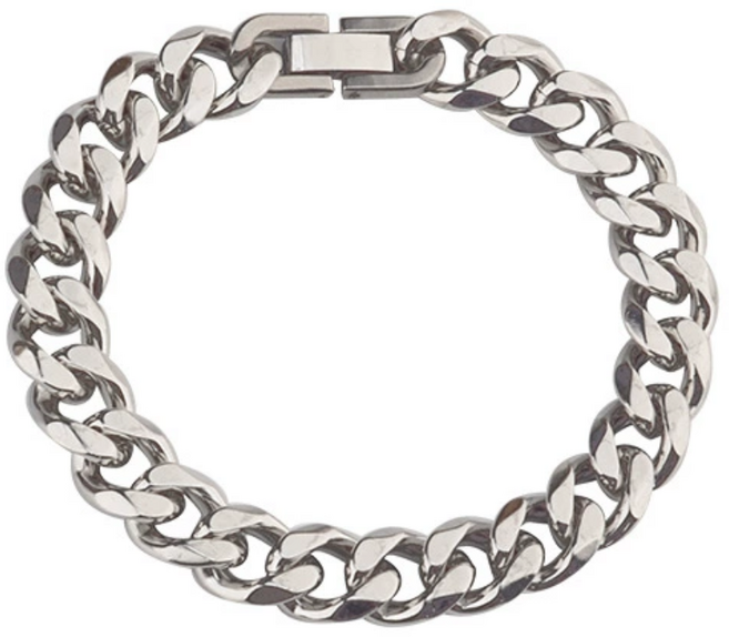남자 심플 은팔찌 써지컬 체인