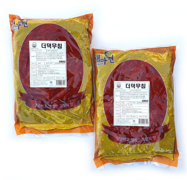 새마원 HACCP 국내 제조 더덕무침, 2kg, 2개