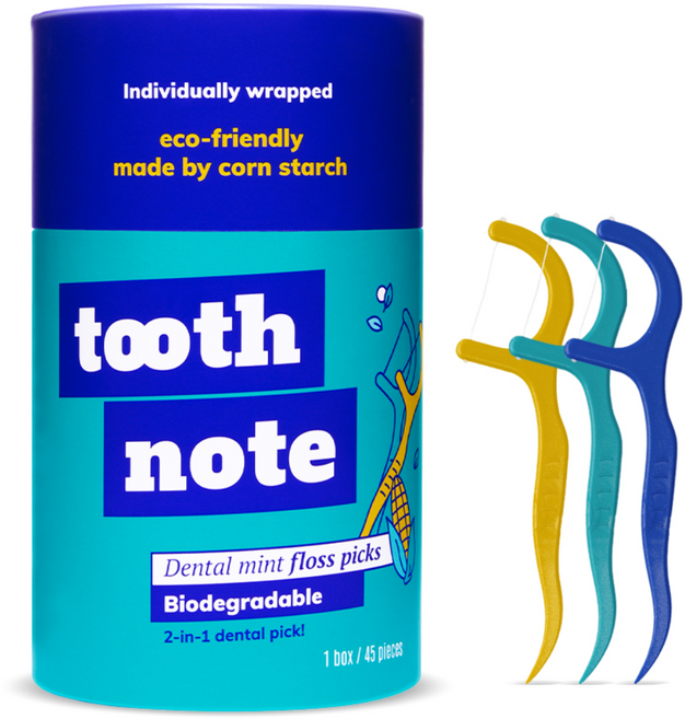 투스노트 덴탈 민트 일회용 치실, 7.3cm, 45개입, 1개