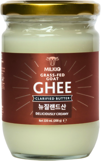 (뉴질랜드) 밀키오 목초사육 산양유 기버터 Goat Ghee 200g (220mL), 1개, 220ml
