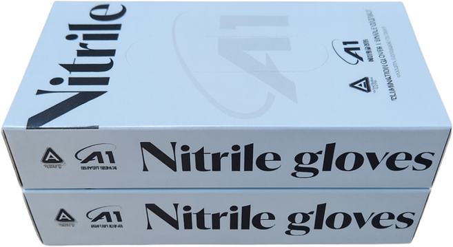 A1 니트릴 장갑 의료용 일회용 고무 블루 200매, A1 블루, XS, 2개
