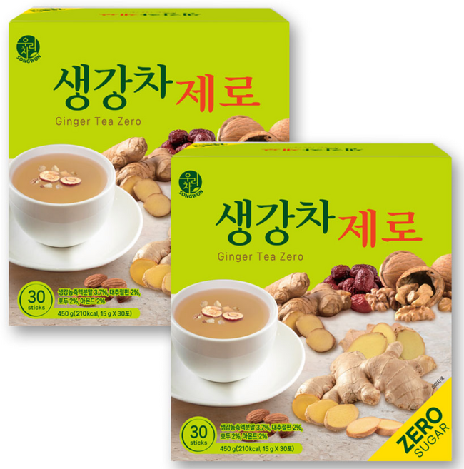 우리차 송원식품 생강차 제로, 15g, 30개입, 2개