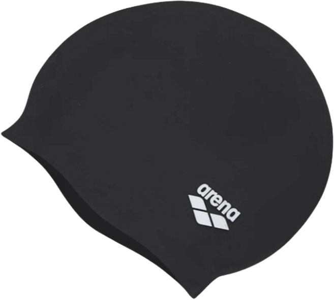 아레나 수모 남자 여성 수영모자 성인 실리콘, 1개, 블랙