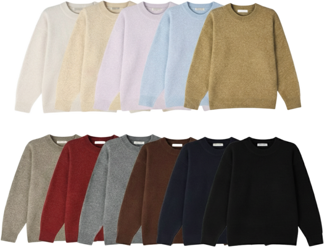 웰던 소프트 울 라운드 니트 (11color)