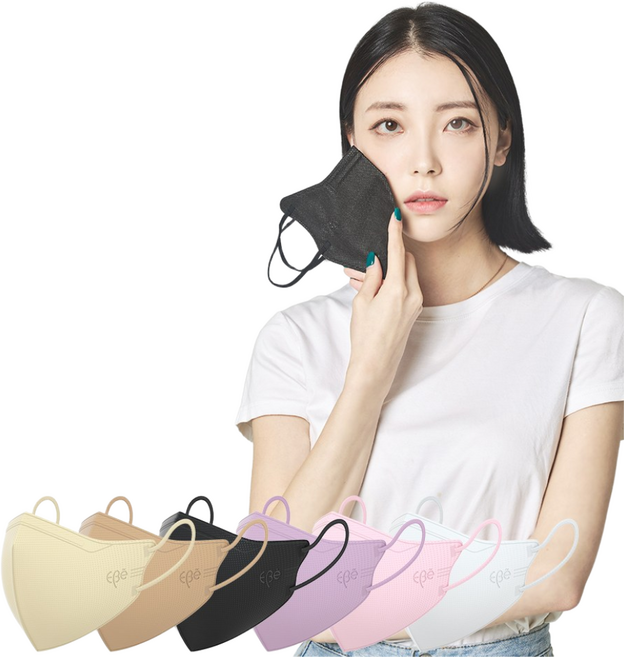 이비에 더세로 kf94 컬러 마스크 새부리형 일회용 마스크 소형 중형 대형 중소형 특대형, 퍼플, 1개, 30매입