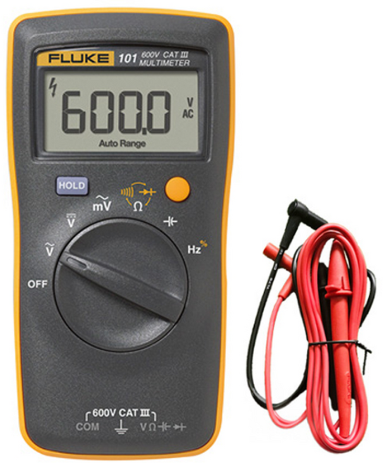 FLUKE 포켓 디지털 미터 FLUKE-101 AAA건전지 추가 증정, 1개