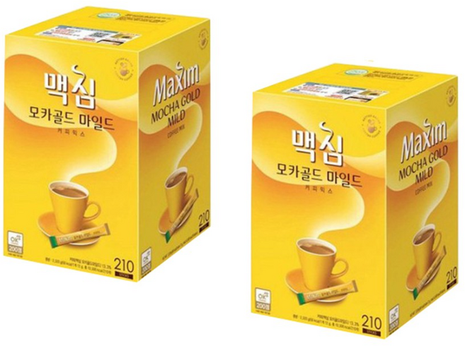 맥심 모카골드 마일드 커피믹스, 12g, 210개입, 2박스