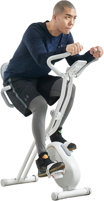 숀리 엑스바이크 E3 실내 자전거 유산소 운동 기구 바이크 가정용 접이식 헬스 사이클, 화이트