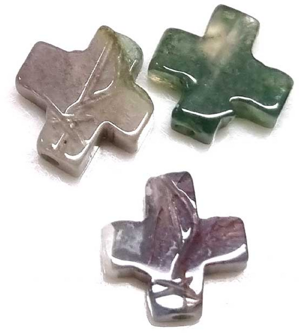 ALL 종교비즈 팔찌원석 묵주재료 십자 고상 한팩 원석옵션, 묵주십자(인도마노), 1개