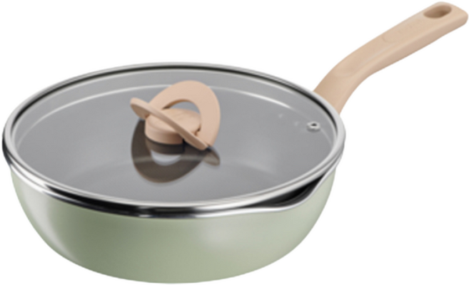 테팔 인덕션 원픽 냄비팬 플러스, 24cm, 피스타치오 그린, 1개