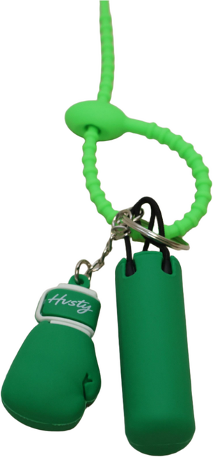 글러브 샌드백 키링 복싱 MMA 백참 차키 고리 가방 걸이, 그린, 1개