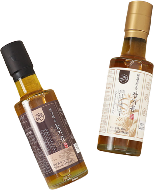 [햇빛고을] 참기름 180ml + 들기름 180ml, 1개