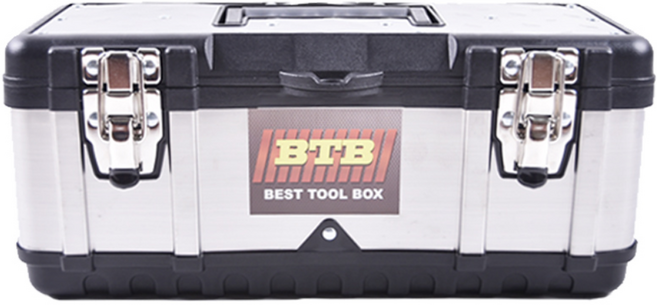 BTB 철제 공구함 공구통 캠핑 수납박스, 스텐 3025Y, 1개