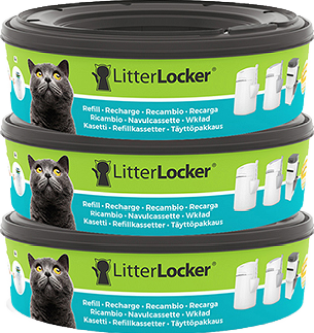 리터락커 고양이 에어씰 봉투 화장실 라이너, 혼합색상, 3개