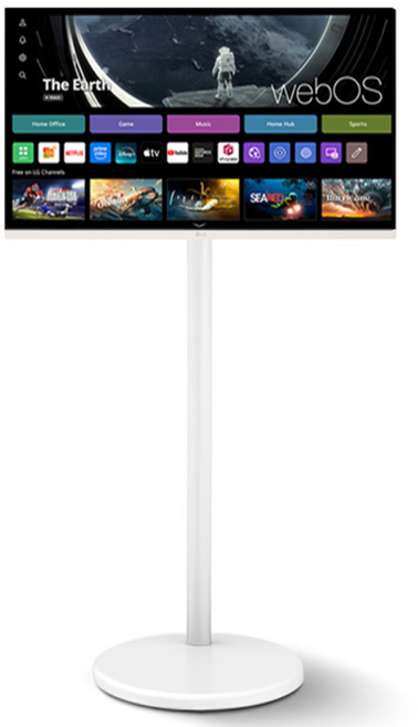 [LG전자 27U511SAW + AP-43S 이동형 스탠드 셋트] 27인치 스마트모니터 스마트티비 webOS23 IPTV 화이트 IPS 에어플레이 미러링 스크린쉐어 OTT, 27U511SW + AP-43S(이동형 스탠드), 68cm