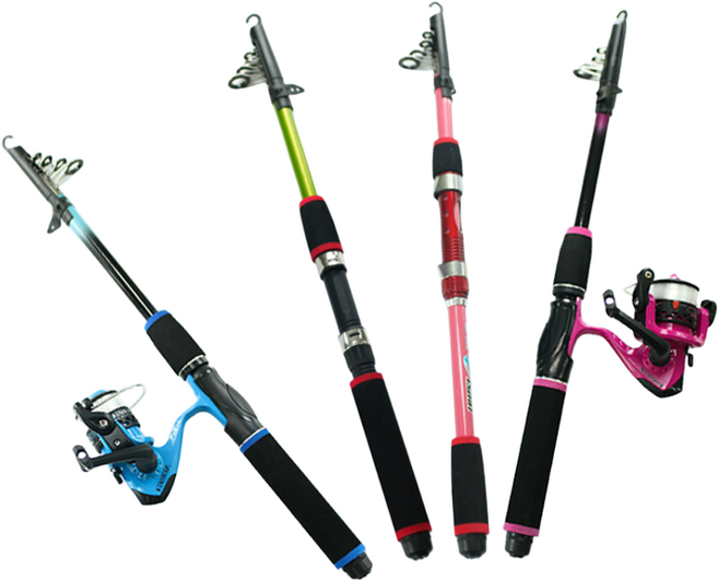 입문 초보자 전용 낚시세트/낚시대+낚시릴+묶음추/어린이추천낚시세트/바다민물 전천후낚시세트, 2.레밍 블루 세트