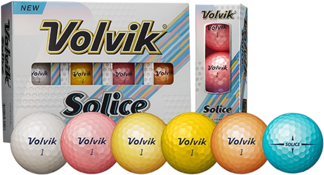 볼빅 골프공 솔리체 메탈코팅 펄 고반발 3피스 1더즌 12구, 핑크, 12개입, 1개
