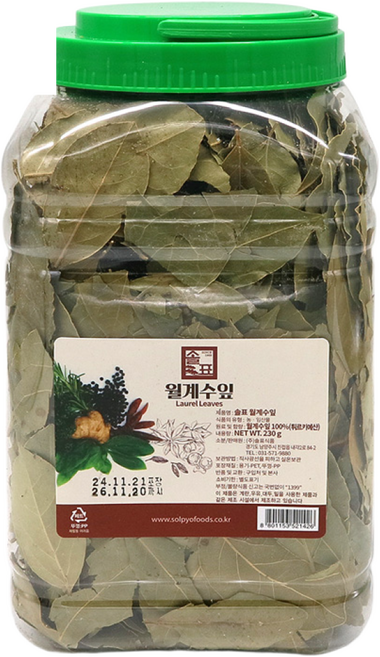 솔표식품 월계수잎, 230g, 6개