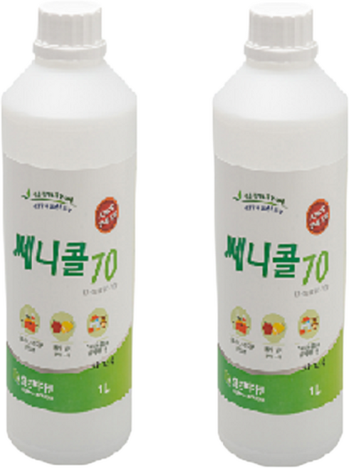 국내산 쎄니콜 70 살균 소독제 1L, 2개