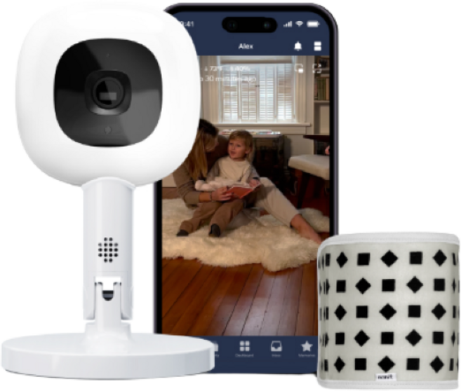 내닛 신생아 홈캠 + 휴대용 플렉스 스탠드, 모니터 + 플렉스 스탠드 번들, 1개