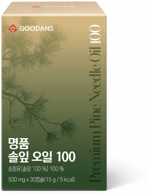 솔잎 오일 100% 솔잎농축액 송침유 30캡슐, 1박스, 30회분
