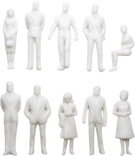 포레스 백색 사람 인체 미술 테라리움 디오라마 건축 모형재료, 1개, 1:200(약1.0cm)-30P