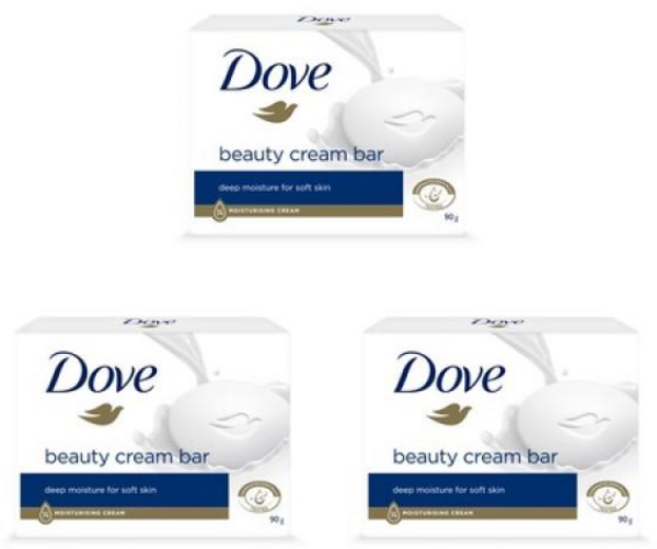 도브 뷰티 크림 바, 90g, 3개