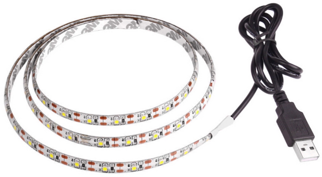 오마이리빙 LED 줄조명 라인조명 USB형 1m, 1개, 전구색