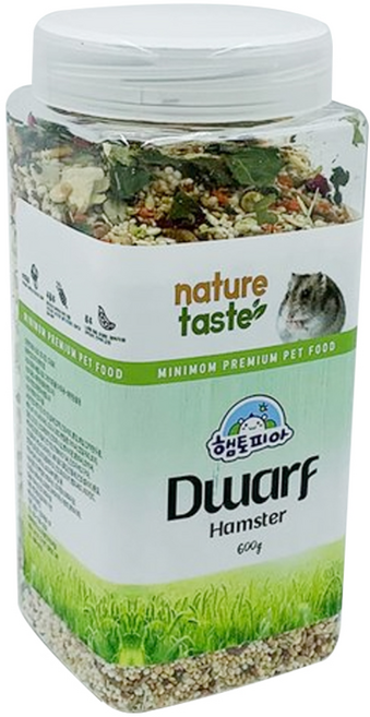 햄토피아 네이쳐 테이스트 드워프 햄스터 사료, 600g, 1개