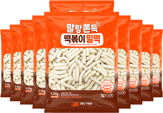 말랑쫀득 떡볶이 밀떡 실온 보관, 10개, 1.5kg