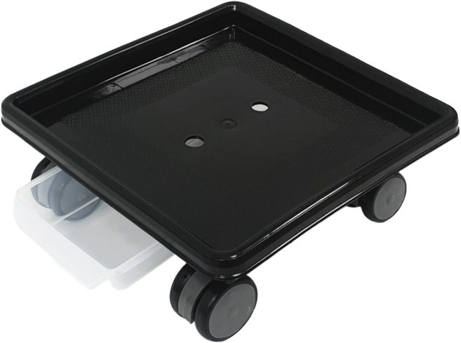 마이플랜트 이동식 정사각 화분받침대, 1개, 블랙