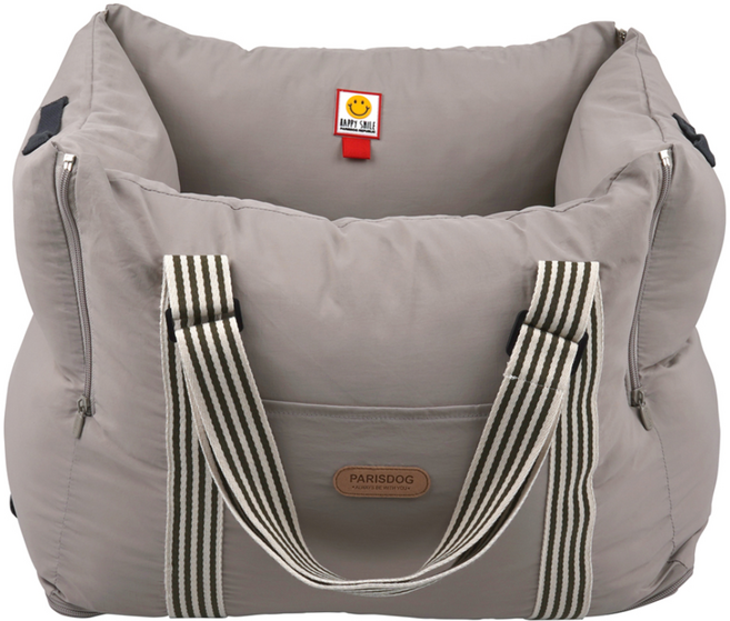 패리스독 반려동물 스마일 캐리어겸용 카시트, 그레이, 1개