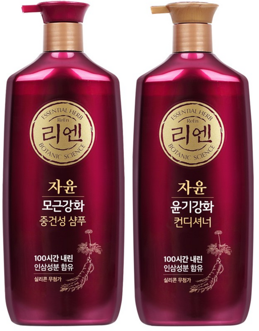 리엔 자윤(모근강화 중건성 샴푸 950ml+윤기강화 컨디셔너 950ml), 1개, 950ml
