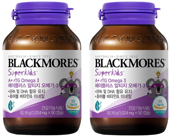 블랙모어스 에이플러스 알티지 오메가3, 90정, 2개