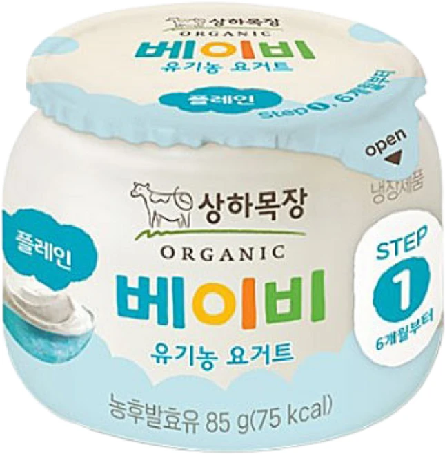 매일 상하목장 베이비 유기농 요거트, 플레인, 85g, 12개 - 쿠팡
