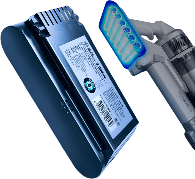 [12개월무상보증] 삼성 제트 배터리 무선청소기 VCA-SBT90 90E 90EB 대용량 호환, 1개, VCA-SBT 블랙 4000mAh (대용량)