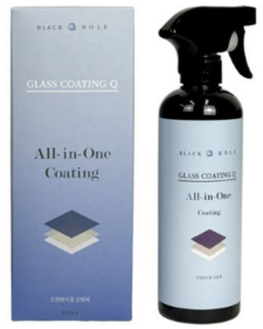 블랙홀 글라스 코팅큐 유리막 발수코팅제 자동차 창문 물때 세정, 1개, 500ml