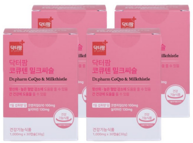 [닥터팜] 코큐텐 밀크씨슬, 120정, 4박스