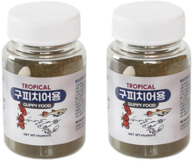 YB 구피 치어용 사료, 90ml, 2개