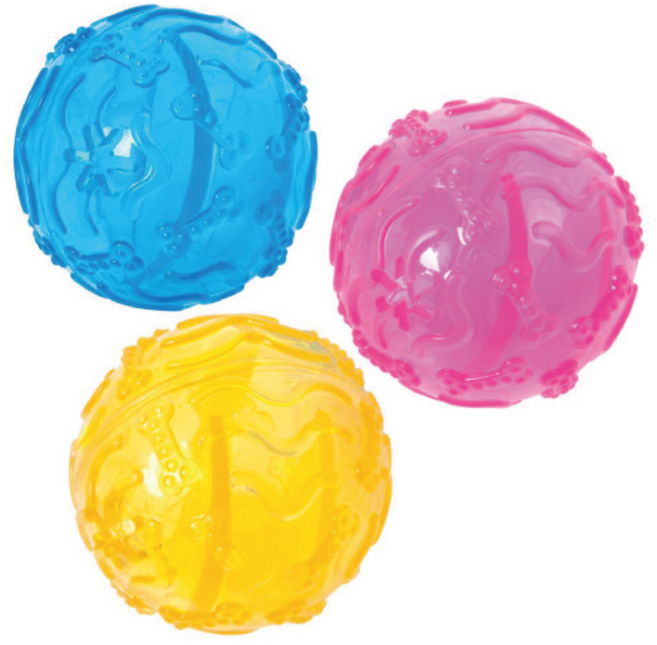 Karlie 강아지 TPR 스낵 볼 8cm, 랜덤발송, 3개