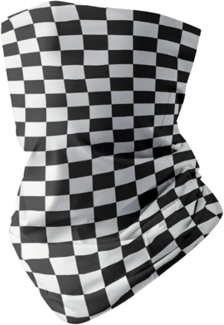 헬로엑스 오토바이 심리스 쿨마스크 스쿠터 자전거 배달 골프 등산 아웃도어용 스포츠넥워머, 1개, 체커보드